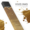 Molten Gold Digital Foil Swirl V7 - Premium Decal Protective Skin-Wrap Sticker compatible with the Juul Labs vaping device