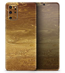 Molten Gold Digital Foil Swirl V7 - Skin-Kit for the Samsung Galaxy S-Series S20, S20 Plus, S20 Ultra , S10 & others (All Galaxy Devices Available)