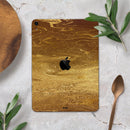 Molten Gold Digital Foil Swirl V7 - Full Body Skin Decal for the Apple iPad Pro 12.9", 11", 10.5", 9.7", Air or Mini (All Models Available)