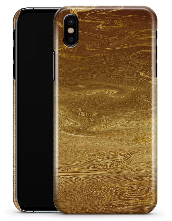 Molten Gold Digital Foil Swirl V7 - iPhone X Clipit Case