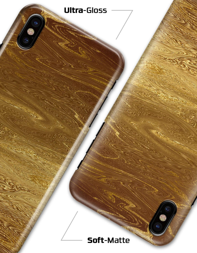 Molten Gold Digital Foil Swirl V7 - iPhone X Clipit Case