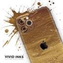 Molten Gold Digital Foil Swirl V7 - Vinyl Skin Wrap for iPhone 17 Pro Max, 17 Pro, 17 Air, 17, 16 & All Models — Soft Matte or Ultra Gloss