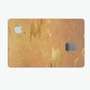 Molten Gold Digital Foil Swirl V8 - Premium Protective Decal Skin-Kit for the Apple Credit Card