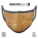 Molten Gold Digital Foil Swirl V8 - Made in USA Mouth Cover Unisex Anti-Dust Cotton Blend Reusable & Washable Face Mask with Adjustable Sizing for Adult or Child