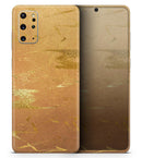 Molten Gold Digital Foil Swirl V8 - Skin-Kit for the Samsung Galaxy S-Series S20, S20 Plus, S20 Ultra , S10 & others (All Galaxy Devices Available)