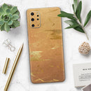 Molten Gold Digital Foil Swirl V8 - Skin-Kit for the Samsung Galaxy S-Series S20, S20 Plus, S20 Ultra , S10 & others (All Galaxy Devices Available)
