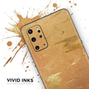 Molten Gold Digital Foil Swirl V8 - Skin-Kit for the Samsung Galaxy S-Series S20, S20 Plus, S20 Ultra , S10 & others (All Galaxy Devices Available)