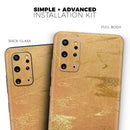 Molten Gold Digital Foil Swirl V8 - Skin-Kit for the Samsung Galaxy S-Series S20, S20 Plus, S20 Ultra , S10 & others (All Galaxy Devices Available)