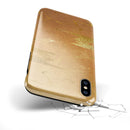 Molten Gold Digital Foil Swirl V8 - iPhone X Swappable Hybrid Case