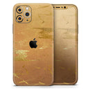Molten Gold Digital Foil Swirl V8 - Vinyl Skin Wrap for iPhone 17 Pro Max, 17 Pro, 17 Air, 17, 16 & All Models — Soft Matte or Ultra Gloss