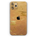 Molten Gold Digital Foil Swirl V8 - Vinyl Skin Wrap for iPhone 17 Pro Max, 17 Pro, 17 Air, 17, 16 & All Models — Soft Matte or Ultra Gloss