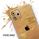 Molten Gold Digital Foil Swirl V8 - Vinyl Skin Wrap for iPhone 17 Pro Max, 17 Pro, 17 Air, 17, 16 & All Models — Soft Matte or Ultra Gloss