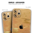 Molten Gold Digital Foil Swirl V8 - Vinyl Skin Wrap for iPhone 17 Pro Max, 17 Pro, 17 Air, 17, 16 & All Models — Soft Matte or Ultra Gloss