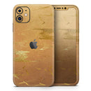 Molten Gold Digital Foil Swirl V8 - Vinyl Skin Wrap for iPhone 17 Pro Max, 17 Pro, 17 Air, 17, 16 & All Models — Soft Matte or Ultra Gloss
