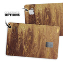 Molten Gold Digital Foil Swirl V9 - Premium Protective Decal Skin-Kit for the Apple Credit Card