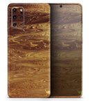 Molten Gold Digital Foil Swirl V9 - Premium Vinyl Skin Decal for Samsung Galaxy S25 Ultra, S24, S23, S22 & All Galaxy S Models