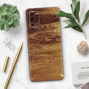 Molten Gold Digital Foil Swirl V9 - Premium Vinyl Skin Decal for Samsung Galaxy S25 Ultra, S24, S23, S22 & All Galaxy S Models