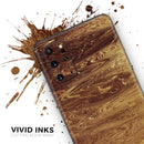 Molten Gold Digital Foil Swirl V9 - Premium Vinyl Skin Decal for Samsung Galaxy S25 Ultra, S24, S23, S22 & All Galaxy S Models