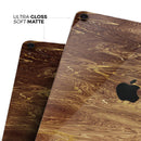 Molten Gold Digital Foil Swirl V9 - Full Body Skin Decal for the Apple iPad Pro 12.9", 11", 10.5", 9.7", Air or Mini (All Models Available)