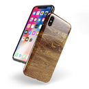 Molten Gold Digital Foil Swirl V9 - iPhone X Swappable Hybrid Case