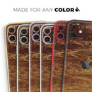 Molten Gold Digital Foil Swirl V9 - Vinyl Skin Wrap for iPhone 17 Pro Max, 17 Pro, 17 Air, 17, 16 & All Models — Soft Matte or Ultra Gloss