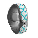 Moracan Teal on White - Decal Skin Wrap Kit for the Disney Magic Band