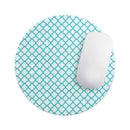 Moracan Teal on White// WaterProof Rubber Foam Backed Anti-Slip Mouse Pad for Home Work Office or Gaming Computer Desk
