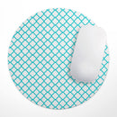 Moracan Teal on White// WaterProof Rubber Foam Backed Anti-Slip Mouse Pad for Home Work Office or Gaming Computer Desk
