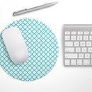 Moracan Teal on White// WaterProof Rubber Foam Backed Anti-Slip Mouse Pad for Home Work Office or Gaming Computer Desk