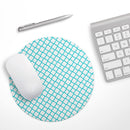 Moracan Teal on White// WaterProof Rubber Foam Backed Anti-Slip Mouse Pad for Home Work Office or Gaming Computer Desk