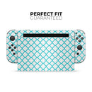 Moracan Teal on White // Skin Decal Wrap Kit for Nintendo Switch Console & Dock, Joy-Cons, Pro Controller, Lite, 3DS XL, 2DS XL, DSi, or Wii - Vinyl Skin Wrap for Nintendo Switch 2, OLED, Lite, Pro Controller, Wii & Classic Handhelds