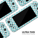 Moracan Teal on White // Skin Decal Wrap Kit for Nintendo Switch Console & Dock, Joy-Cons, Pro Controller, Lite, 3DS XL, 2DS XL, DSi, or Wii - Vinyl Skin Wrap for Nintendo Switch 2, OLED, Lite, Pro Controller, Wii & Classic Handhelds