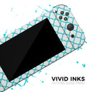 Moracan Teal on White // Skin Decal Wrap Kit for Nintendo Switch Console & Dock, Joy-Cons, Pro Controller, Lite, 3DS XL, 2DS XL, DSi, or Wii - Vinyl Skin Wrap for Nintendo Switch 2, OLED, Lite, Pro Controller, Wii & Classic Handhelds