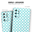Moracan Teal on White - Premium Vinyl Skin Decal for Samsung Galaxy S25 Ultra, S24, S23, S22 & All Galaxy S Models