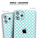 Moracan Teal on White - Vinyl Skin Wrap for iPhone 17 Pro Max, 17 Pro, 17 Air, 17, 16 & All Models — Soft Matte or Ultra Gloss
