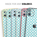 Moracan Teal on White - Vinyl Skin Wrap for iPhone 17 Pro Max, 17 Pro, 17 Air, 17, 16 & All Models — Soft Matte or Ultra Gloss