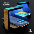 Morning Beach Blur UV Germicidal Sanitizing Sterilizing Wireless Smart Phone Screen Cleaner + Charging Station