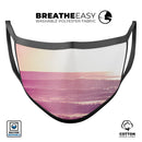 Morning Beach Paradise - Made in USA Mouth Cover Unisex Anti-Dust Cotton Blend Reusable & Washable Face Mask with Adjustable Sizing for Adult or Child