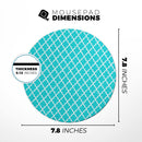 Morocan Teal Pattern// WaterProof Rubber Foam Backed Anti-Slip Mouse Pad for Home Work Office or Gaming Computer Desk
