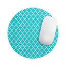 Morocan Teal Pattern// WaterProof Rubber Foam Backed Anti-Slip Mouse Pad for Home Work Office or Gaming Computer Desk