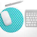 Morocan Teal Pattern// WaterProof Rubber Foam Backed Anti-Slip Mouse Pad for Home Work Office or Gaming Computer Desk