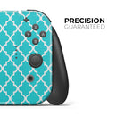 Morocan Teal Pattern // Skin Decal Wrap Kit for Nintendo Switch Console & Dock, Joy-Cons, Pro Controller, Lite, 3DS XL, 2DS XL, DSi, or Wii - Vinyl Skin Wrap for Nintendo Switch 2, OLED, Lite, Pro Controller, Wii & Classic Handhelds