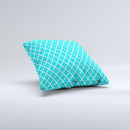 Morocan Teal Pattern Ink-Fuzed Decorative Throw Pillow