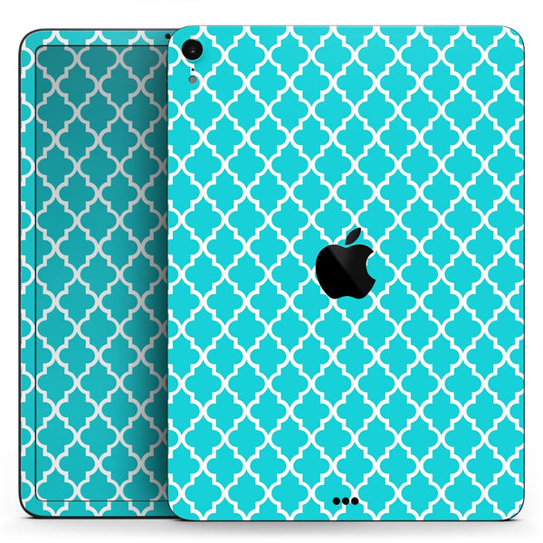 Morocan Teal Pattern - Full Body Skin Decal for the Apple iPad Pro 12.9", 11", 10.5", 9.7", Air or Mini (All Models Available)