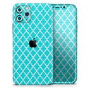 Morocan Teal Pattern - Vinyl Skin Wrap for iPhone 17 Pro Max, 17 Pro, 17 Air, 17, 16 & All Models — Soft Matte or Ultra Gloss