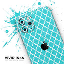 Morocan Teal Pattern - Vinyl Skin Wrap for iPhone 17 Pro Max, 17 Pro, 17 Air, 17, 16 & All Models — Soft Matte or Ultra Gloss