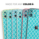Morocan Teal Pattern - Vinyl Skin Wrap for iPhone 17 Pro Max, 17 Pro, 17 Air, 17, 16 & All Models — Soft Matte or Ultra Gloss