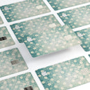 Mottled Aqua and White Polkadots-10 - Premium Protective Decal Skin-Kit for the Apple Credit Card