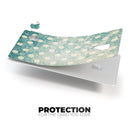Mottled Aqua and White Polkadots-10 - Premium Protective Decal Skin-Kit for the Apple Credit Card