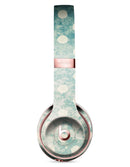 Mottled Aqua and White Polkadots-10 Full-Body Skin Kit for the Beats by Dre Solo 3 Wireless Headphones